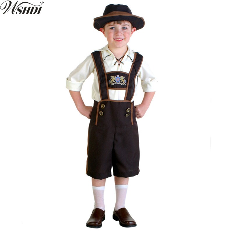 Costume de serveur pour garçons, Festival de la bière, oktoberfiesta, allemagne, Costume de serveur, bière fraîche, jeu de rôle amusant pour enfants, Halloween