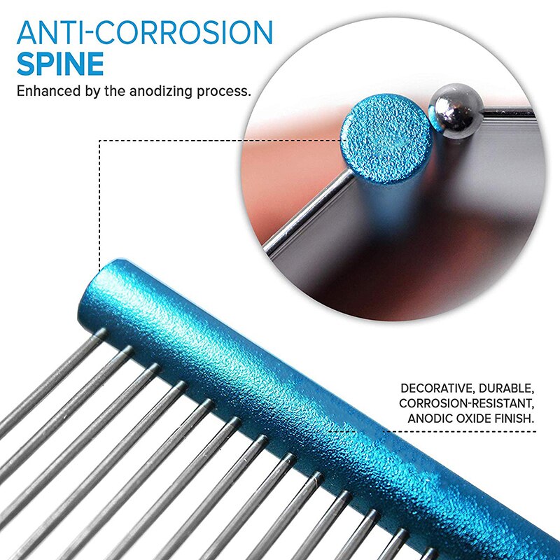 Benepaw Rvs Kat Hond Kam Professionele Lichtgewicht Comfortabele Afgeronde Wervelkolom Puppy Pet Grooming Tool
