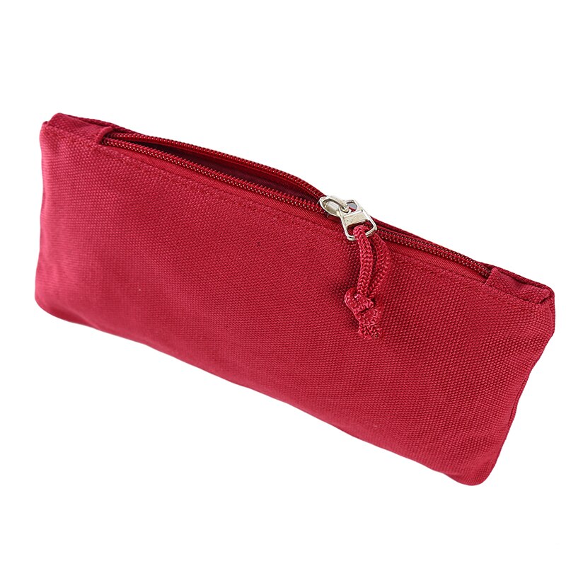 Multipurpose Cosmetische Tas Met Rits Vlakte Diy Natuurlijke Make-Up Pouch Katoen Canvas Reizen Toilettas Kussen Effen Lkeep 51G: wine red
