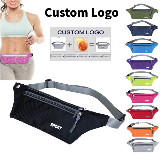 Women Men Waterproof Running Waist Bag Outdoor Pouch Sports Running Hiking Belt Bags Women for Iphone Phone Jogging Bags