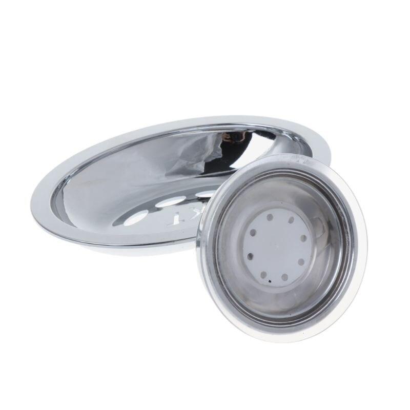 Stainless Steel Vacuum Suction Cup Soap Holder Soap Dish for Bathroom Kitchen