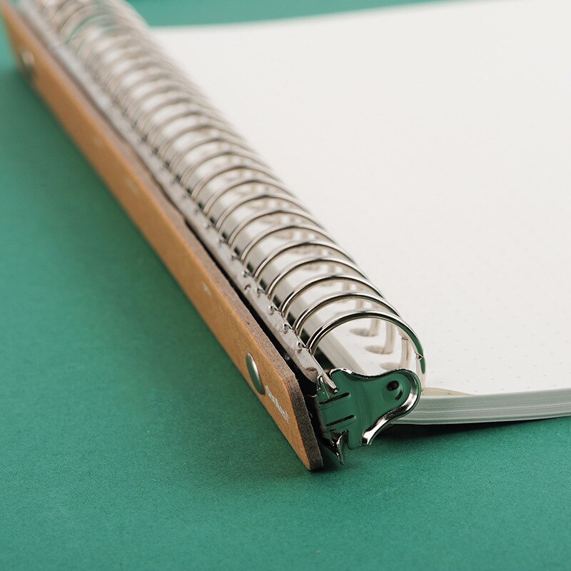 B5-26 Holes Metal Loose Leaf Book Binder Hinged Ring Binding Rings Desk Calendar Circle for 120 Pages Paper Storage Folder