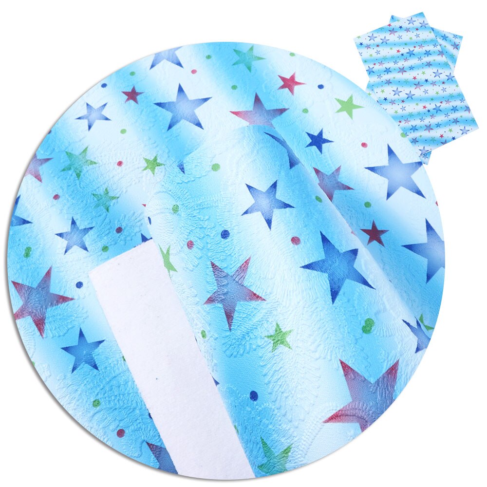 20*34cm Starfish Rainbow Patterns Printed Synthetic Leather,DIY Handmade Materials For DIY Earrings Crafts,1Yc4739: 1071358003