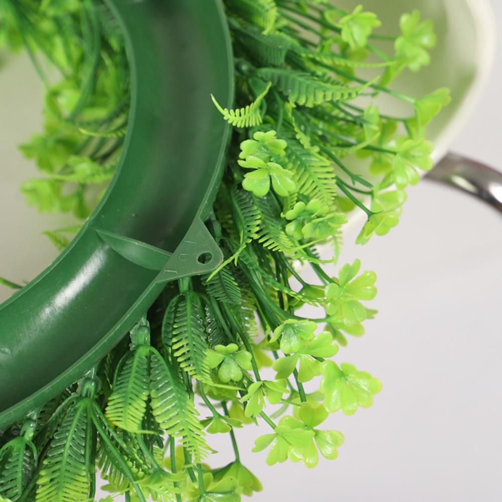 St Patrick S Day Shamrock Wreath Artificial L Grandado