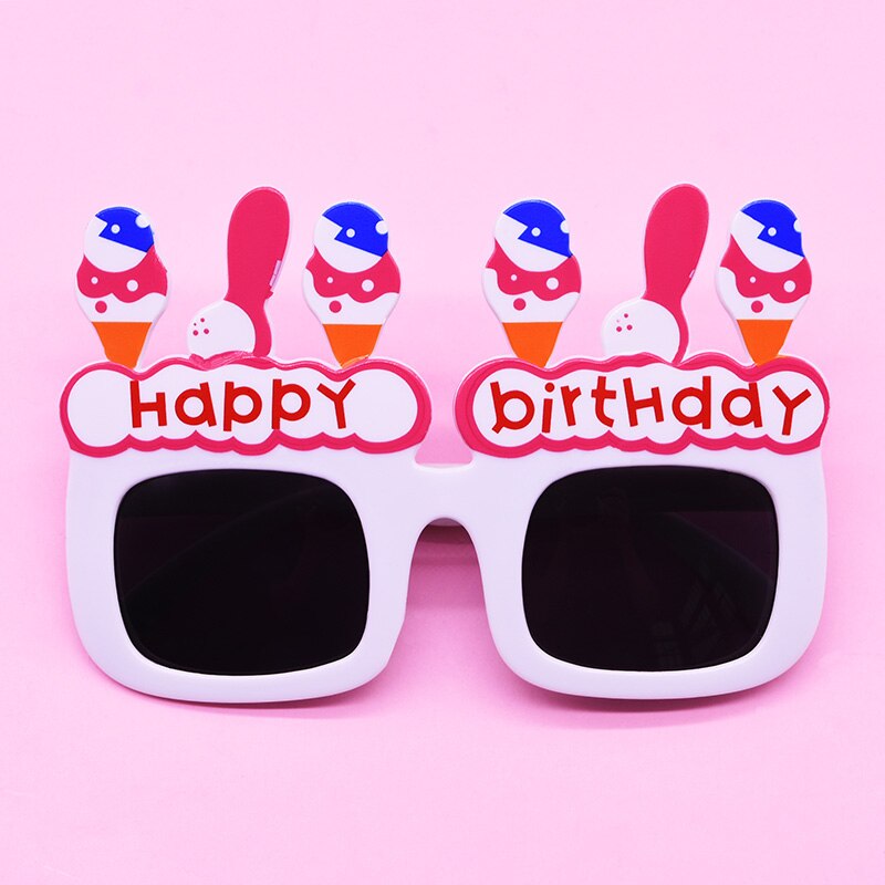 Verjaardagsfeestje Bril Grappig Zonnebloem Kaars Cake Zonnebril Voor Gelukkige Verjaardag Gunsten Photo Booth Props Decoratie Kids 8: B16