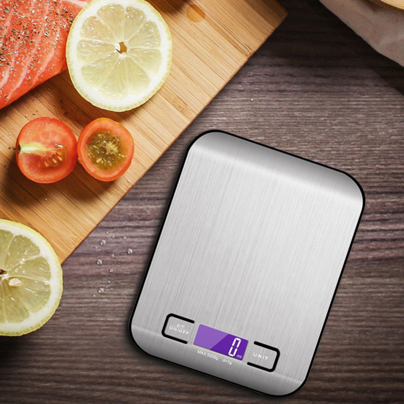 Rechargeable Stainless Steel Electronic Kitchen Scale Household Small Baking Scale