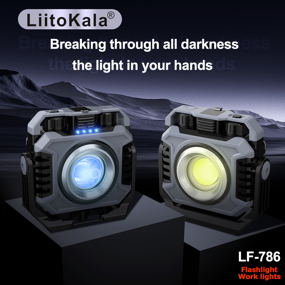 Liitokala lf -786 bærbar 26650 5000 mah cob  tg3 lampekerne magnetadsorption flerfarvet led-lyskilde 2700-8000k lommelygte