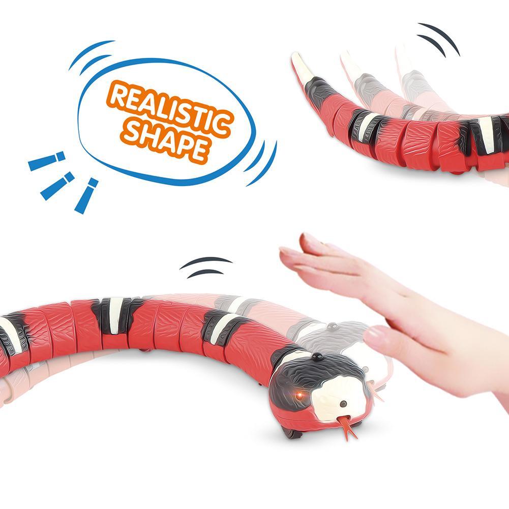 Smart Induction Snake Pet Toy Induction Snake Electric Simulation Snake Toy Sensing Interactive Automatic Snake Cat Teasering