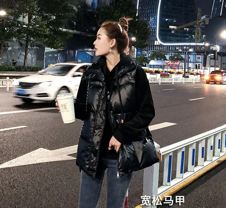 Naiset talvi lämmin tikattu liivi naisten mandariiniteline kaulus paksu liivi naisten puuvillapehmustettu hihaton takki  t94