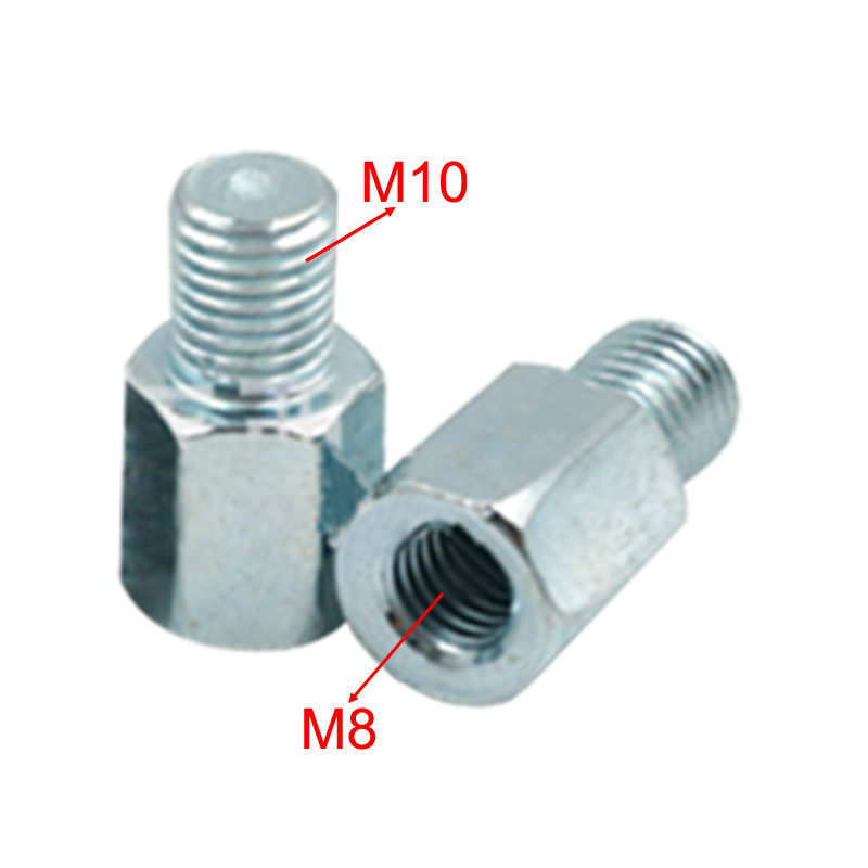 Reductor de Rosca M10 M8, convertidor de espejo retrovisor de motocicleta, adaptador de tornillo de conversión, rosca cromada, paquete de 2: Model A