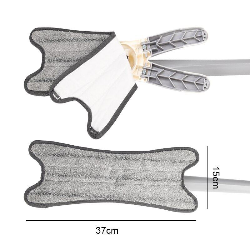 37cm ersätt mopptrasor för x-typ mopp återanvändbar mikrofiberdyna för träkakel stark vattenabsorption hushållsrengöringsverktyg