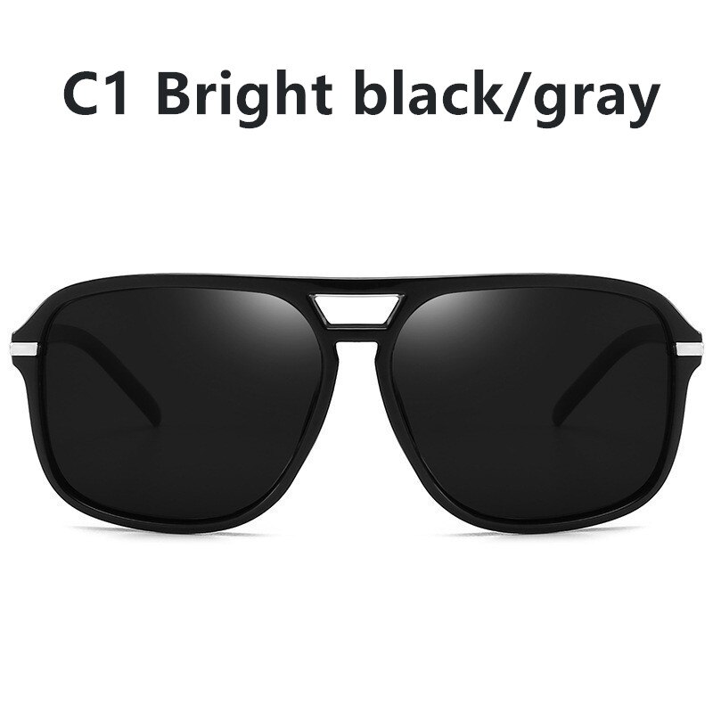 Gafas De sol polarizadas De estilo cuadrado para hombre, lentes De sol polarizadas con gradiente para conducir, Vintage De , para pescar y acampar,: C1