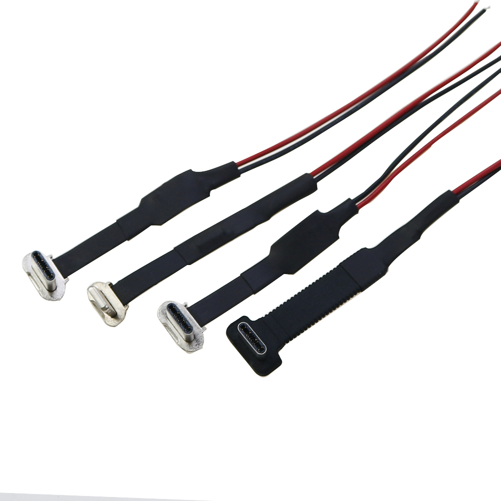 USB C tipo C FPC 2 pines 3 pines con resistencia R1 Cable plano suave Cable de carga macho extensión de Cable de carga de carga rápida para teléfono