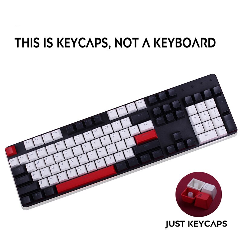 Retro Beige 104 KEYS/set SA Backlight Keycap Ball Key For Cherry MX switch keycaps Wired USB Mechanical Gaming keyboard Cap: Blank White