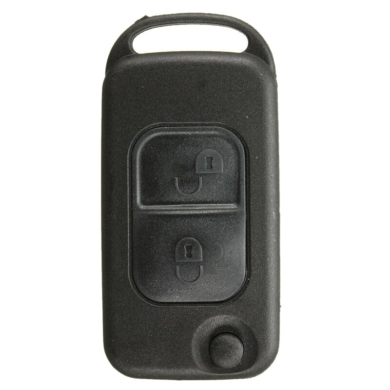 2 Button Flip Remote Key Case HU64 Blade Fob Voor Mercedes Benz Ces W168 W202 Auto