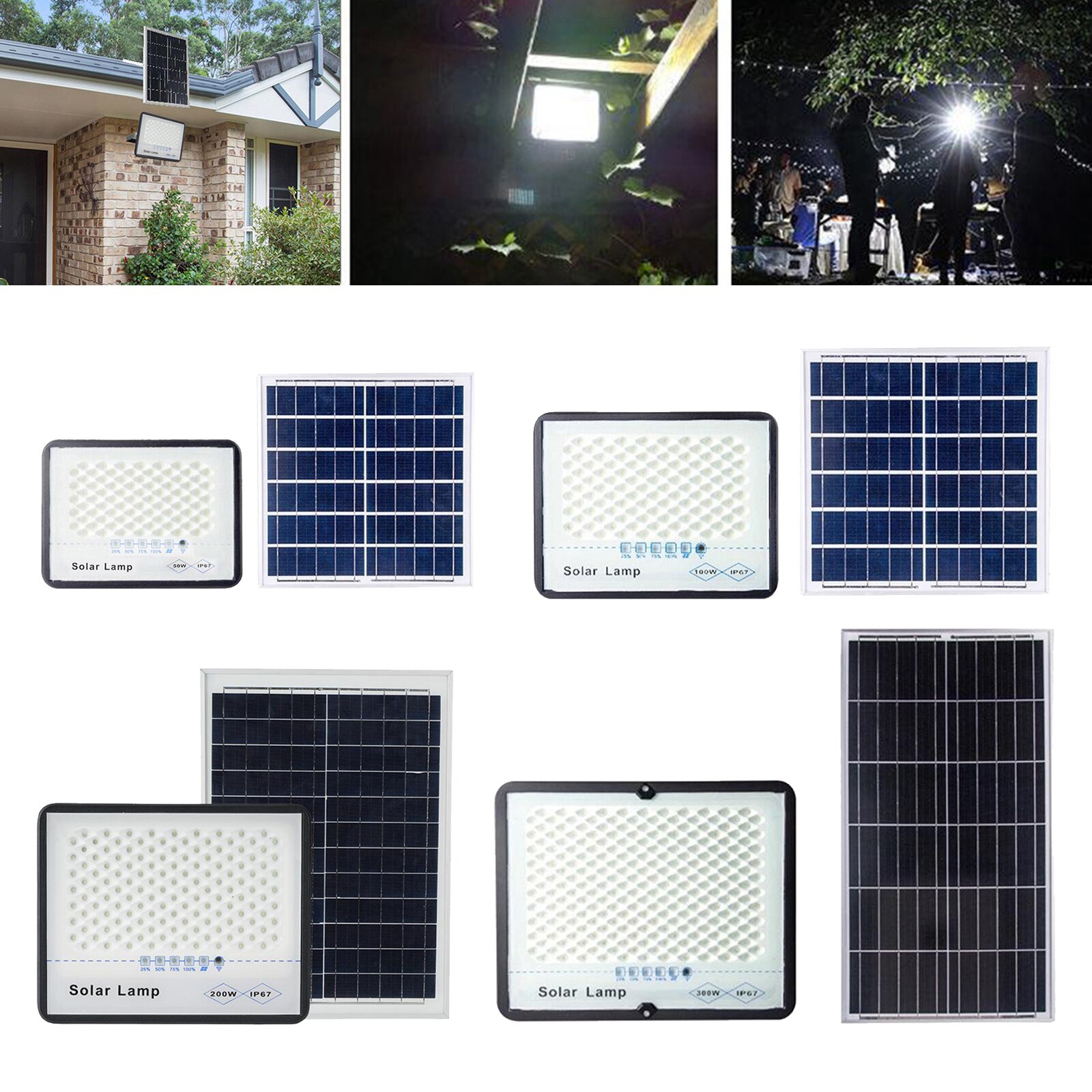LED Solar Panel Light Outdoor Garden Wall Fence Gutter Yard Lamp Remote Control