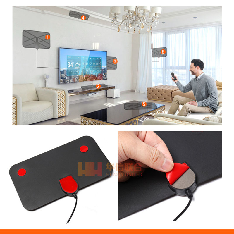 Digital TV Antenna indoor ground wave digital high-definition antena 4K 1080P antenna signal booster HDTV Amplified