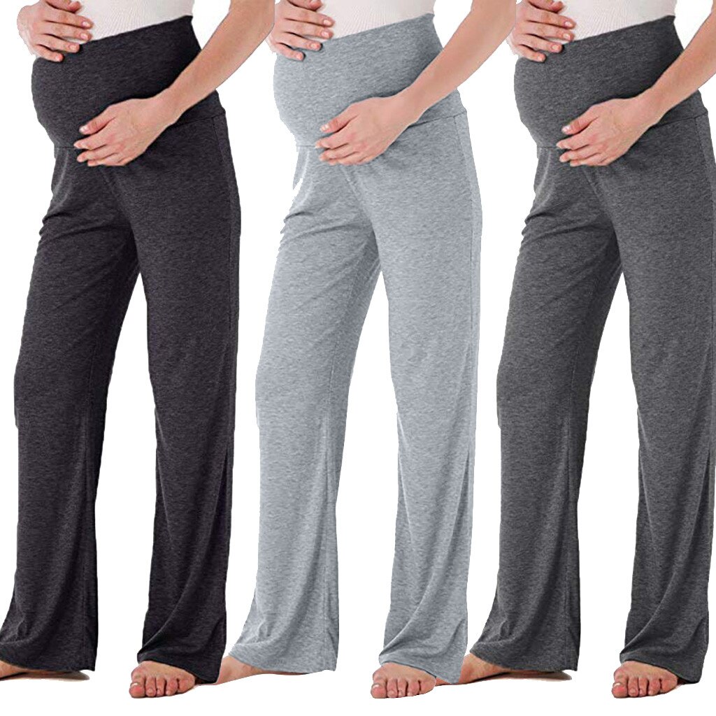 Pantalon femme enceinte femme maternité large pantalon de salon droit Stretch pantalon de grossesse pantalon femme enceinte #06