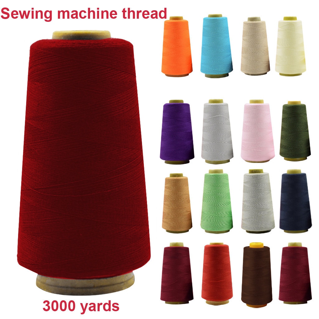 Sewing Threads Polyester 3000Yards Per Spools for Hand & Machine Industrial Sewing Thread Machine 40S/2 Threads Sewing Supplies