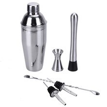 Afbc 6 kpl 750ml ruostumattomasta teräksestä valmistettu cocktail shaker baari setti viini martini juomasekoitin baari / juhlatyökalu baarimikko: Default Title