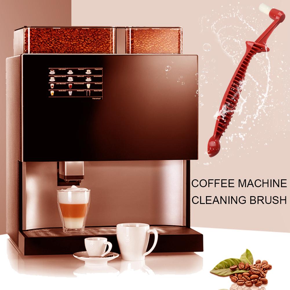 Dubbele Kop Koffie Machine Borstel Koffie Espresso Machine Borstel Koffie Vuil Reinigingsborstel Handvat Cleaner Tool