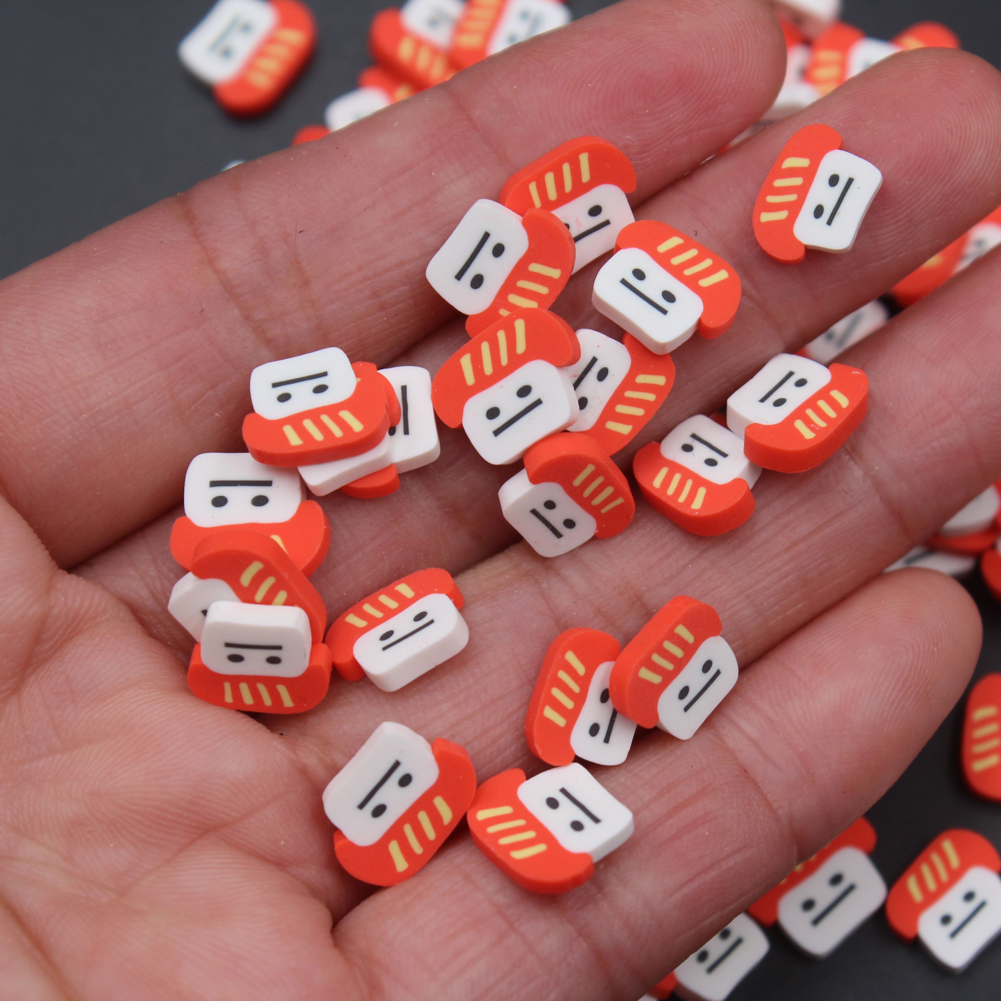 100g/lot Sushi Slices Polymer Clay Cartoon Food Soft Pottery for Toys Decoration DIY Crafts Filler Accessories