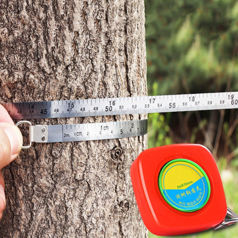 Tree Diameter Tape 2000 Mm Soft Retractable Measuring Tape Gardening Tree Ruler Meter Measuring