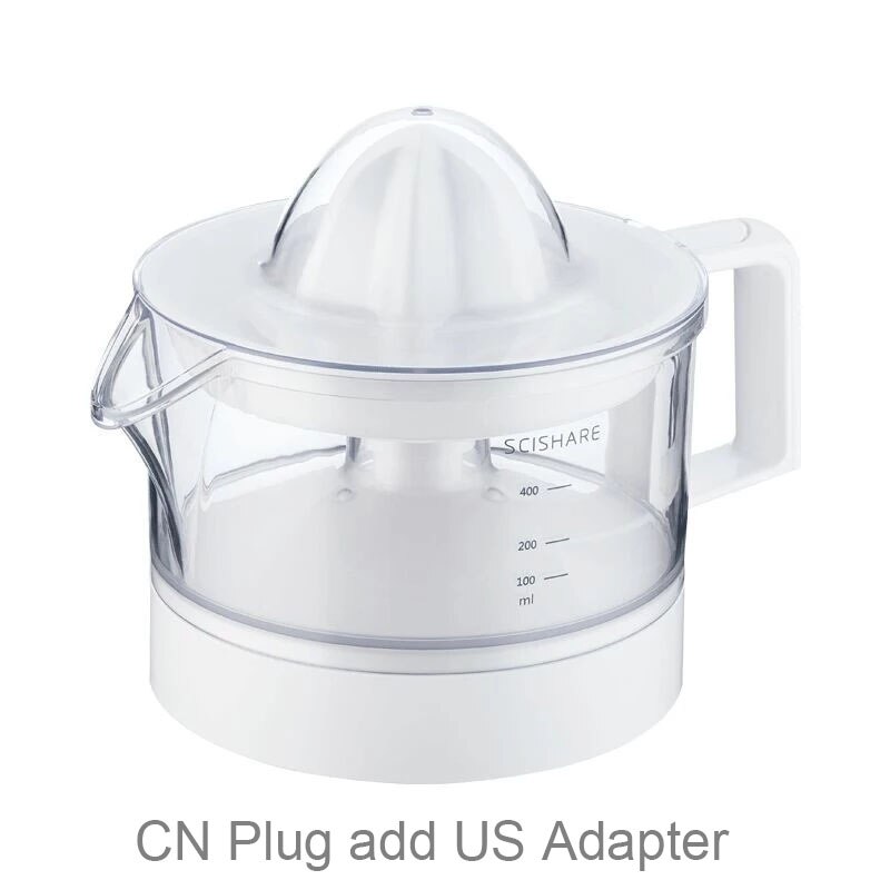 Xiaomi-exprimidor eléctrico portátil Mijia SCISHARE para el hogar, máquina de zumo de naranja y limón, Plug-In Use, poco ruido, fácil de quitar o lavar: Add US Adapter