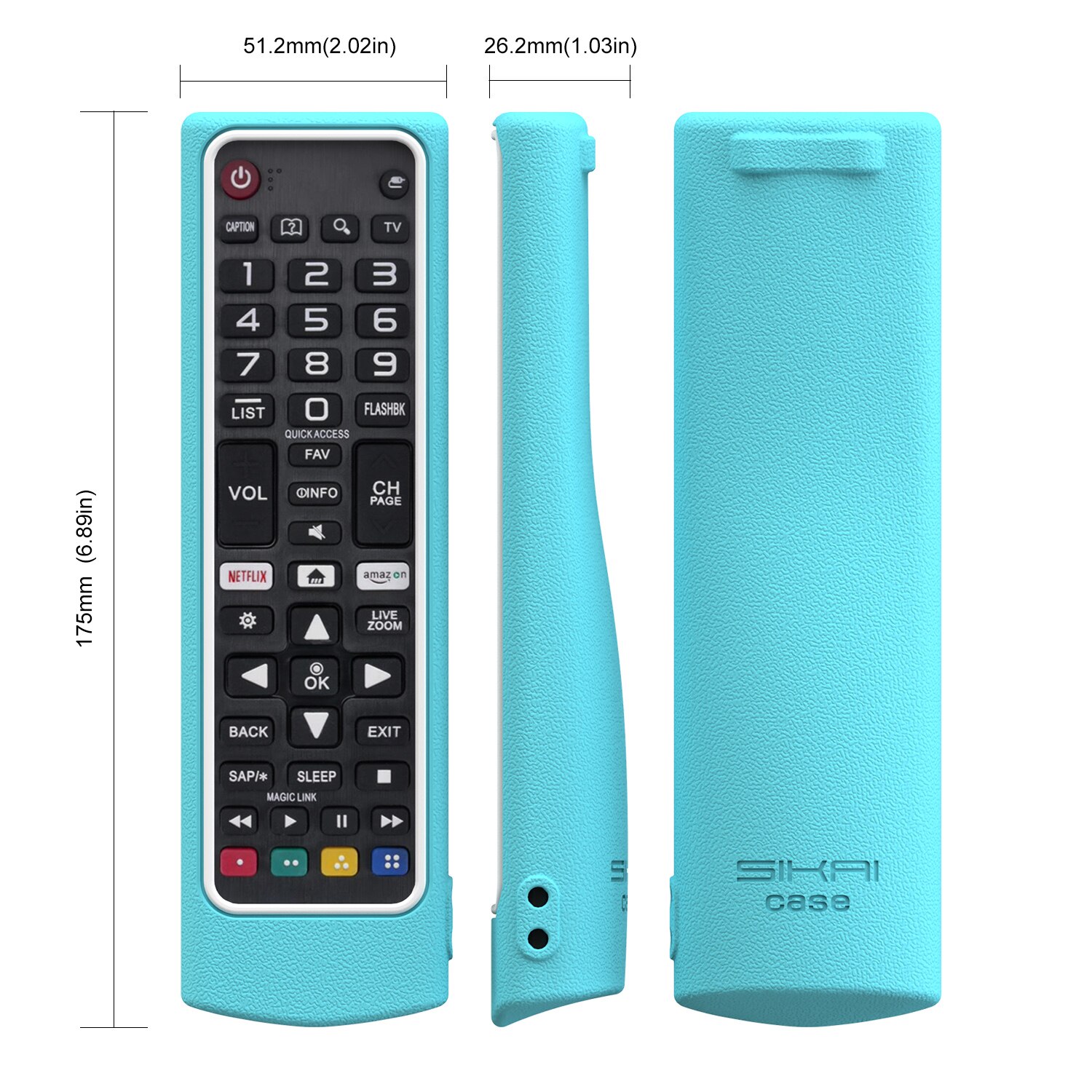 Sikai siliconen hoesje voor lg smart tv afstandsbediening akb 75095307 akb 75375604 akb 75675304 schokbestendige beschermhoes voor lg tv afstandsbediening