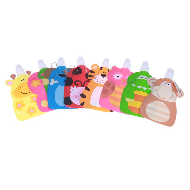 Portatile Pieghevole Del Fumetto Animale Bottiglia della Bevanda di Viaggio Eco-amichevole di Sicurezza per I Bambini del Regalo Dei Bambini 300-350Ml per I Bambini Il Regalo