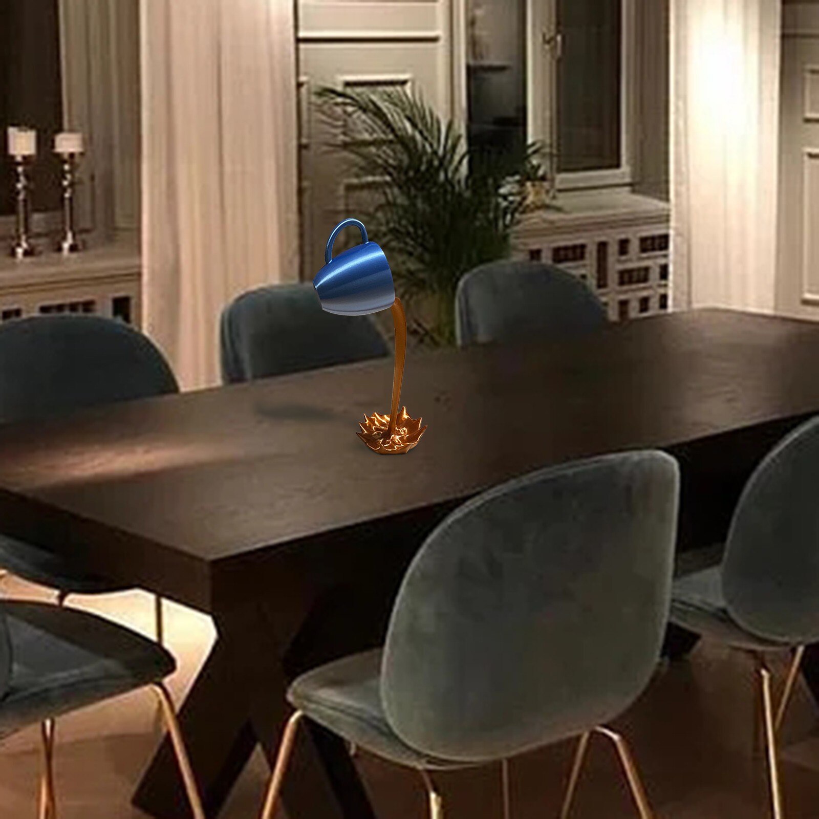 4 # Drijvende Morsen Koffie Cup Sculptuur Keuken Decoratie Morsen Magic Gieten Splash Creatieve Koffie Mok Home Decoratie