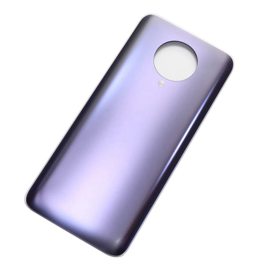 Modified Rear Cover For Xiaomi POCO F2 Pro Back Glass Battery Cover Rear Housing Door Panel Replacement+Adhesive Sticker: MattePurple No Lens