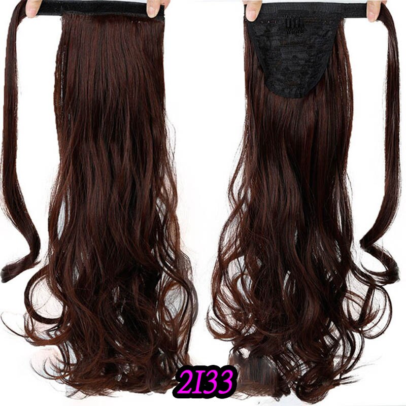 Xuanguang 24 pulgadas de largo pelo rizado pelo sintético pelo Cola de Caballo extensión de pelo de alta temperatura de fibra: 2I33