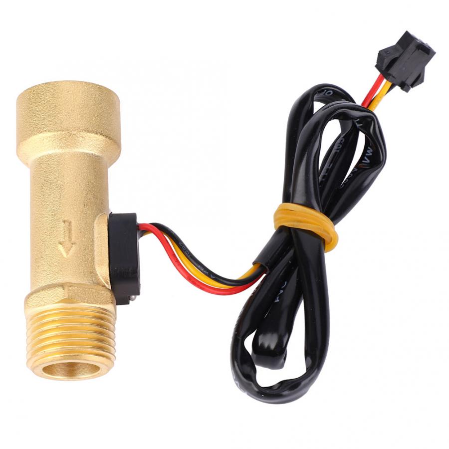 G1/2in Hall Effect Flow Rate Meter Male-Female Thread 1~30L/min Flow Sensor Gauge Water Flow Hall Sensor