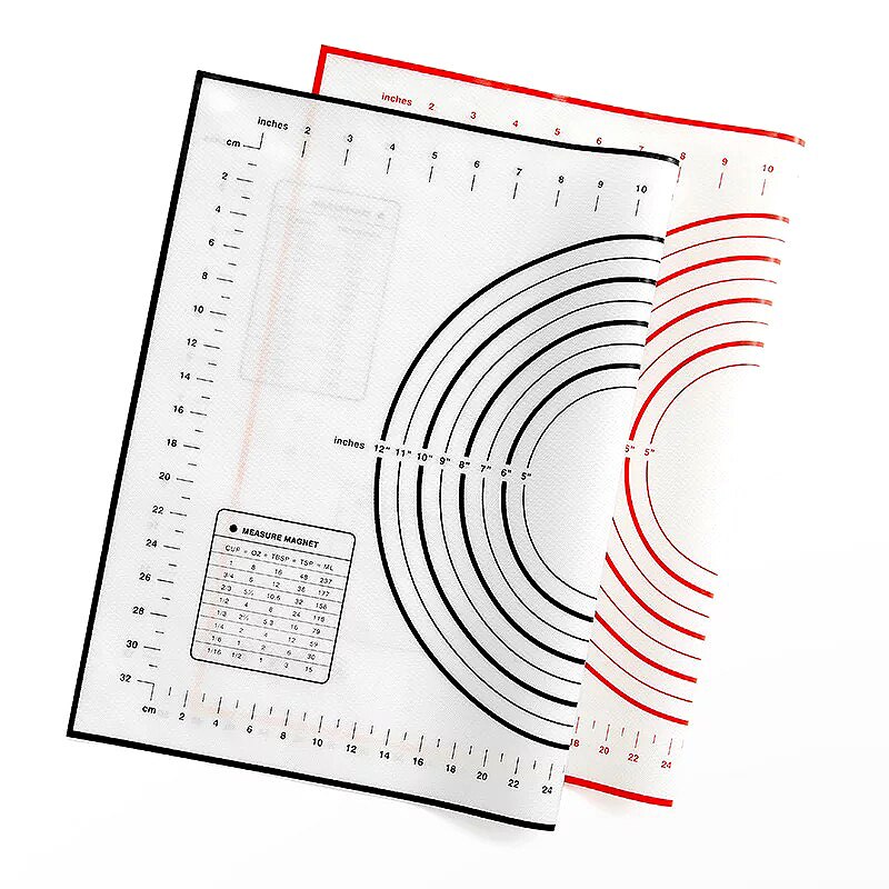 4 Size Silicone Baking Mat Pizza Dough Maker Pastry Kitchen Gadgets Cooking Tools Utensils Bakeware Kneading Accessories