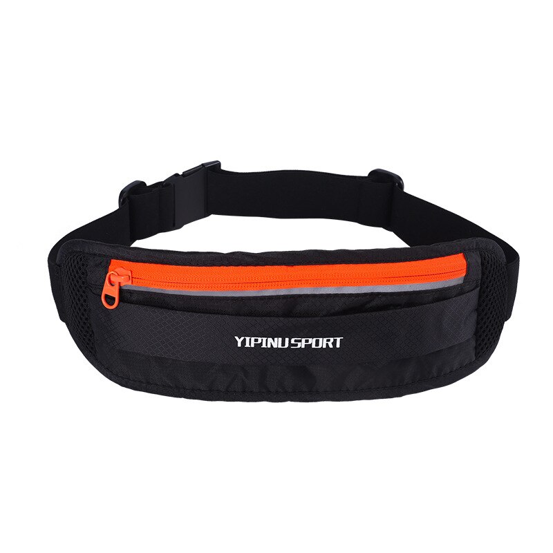 Waterdichte Nylon Riem Heuptas Vrouwen Fanny Pack Travel Sling Borst Schoudertas Met Verstelbare Riem Band Reflecterende Hip Pack: black