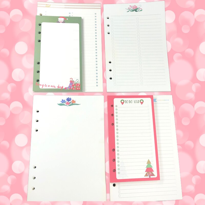 Lovedoki diario recambio A6A5 semanal mensual papel de relleno de planificador para Filofax Dokibook carpeta cuaderno de papelería escolar