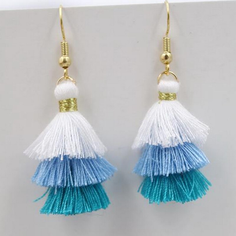 Nieuwste 3 lagen polyester katoenen kwastjes bedels voor oorbellen ketting sieraden doe-het-zelf bevindingen maken rugzak decoratie