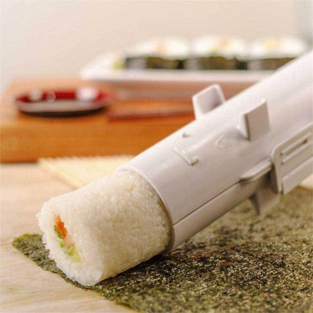 Sushi Maker Kit Set Sushi Roller Rice Mold Plastic Bazooka Meat Vegetable Rolling DIY Kitchen Tools Kitchen Gadgets: 1pcs