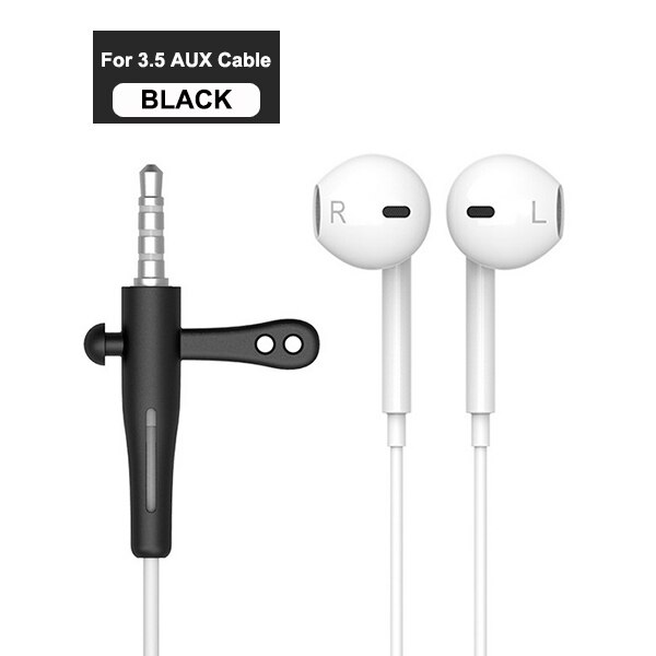 Protecteur de câble pour Apple iPhone USB chargeur câble protecteur cordon économiseur fil enrouleur Protection pour iPhone ligne de données protecteur: 3.5 AUX  Black  2PC