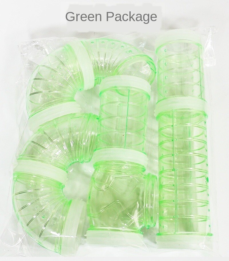 8 Stks/set Diy Hamster Tunnel Speelgoed Huisdier Sport Training Pijplijn Transparant Runway Speelgoed Huisdier Hamster Game Tool Wf: Licht Groen