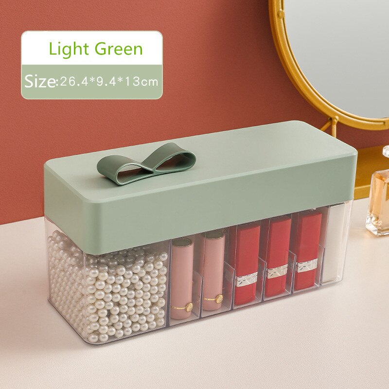 Makeup Lipstick Organizer with Cute Lid 18+1 Lattices Lipstick Storage Case with 250g White Pearls Cosmetic Lipstick Box: LG-250g Pearls