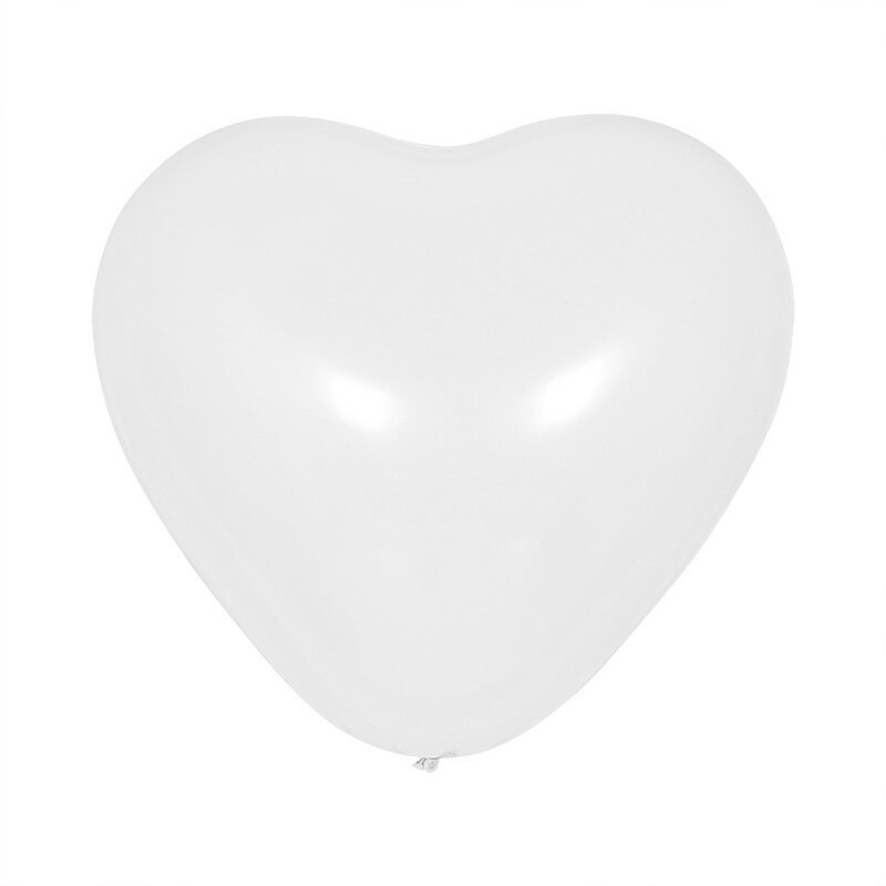 10 stk 12 tommer hjerteballoner macaron farver latex balloner matte farver balloner fødselsdagsfest indretning bryllupsindretning puste global: Hvid