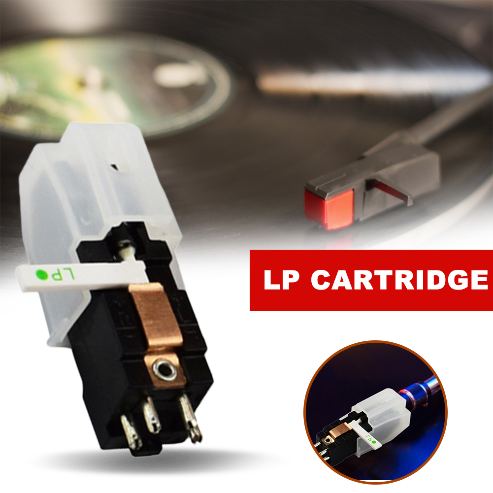 Dual Stylus Turntable Cartridge with Ruby+Sapphire Needles for LP 78 RPM Record Player Replacement Parts for LP records