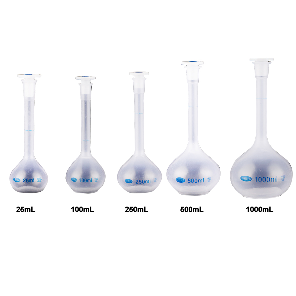 Neue Schule Labor Kunststoff Klar Vase bilden Messung Glaskolben Flasche Mit Stopper Langen Hals Volumen dauerhaft Experiment Hitzebeständigen #63
