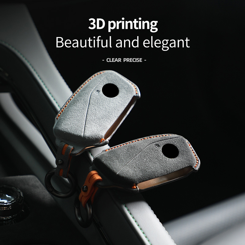 Alcantara – coque de protection pour clé de voiture, pour BMW série 7 735 i 740 Li X7 X1 U11 2023 I7 G07 LCI XM, accessoires