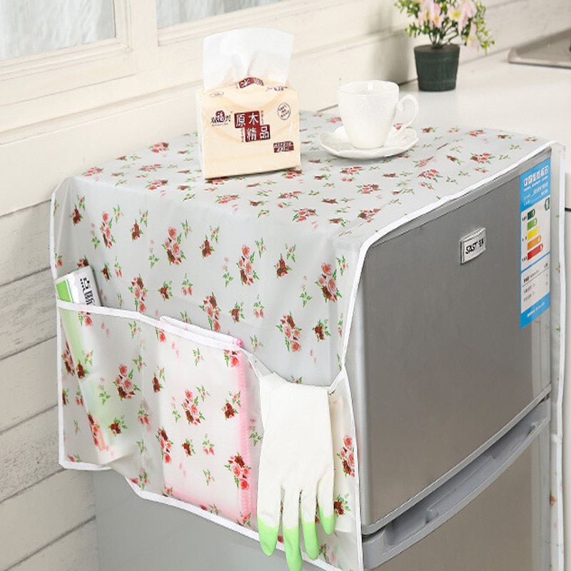 Gennemsigtig udskrivning vandtæt køleskab dække håndklæde husholdningsapparater vaskbare opbevaringsposer køkken tilbehør