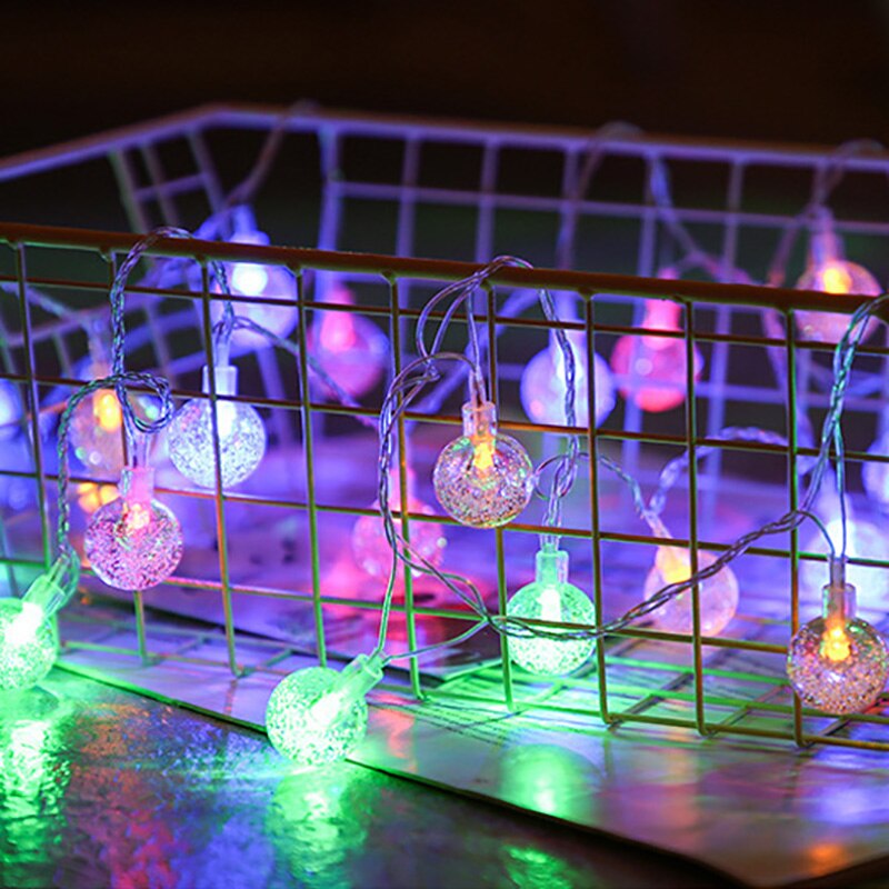 3m 20 led 6m 40 led bubbel boll strängljus julfe girlander utomhus batteri blixt för julfest trädgård dekoration