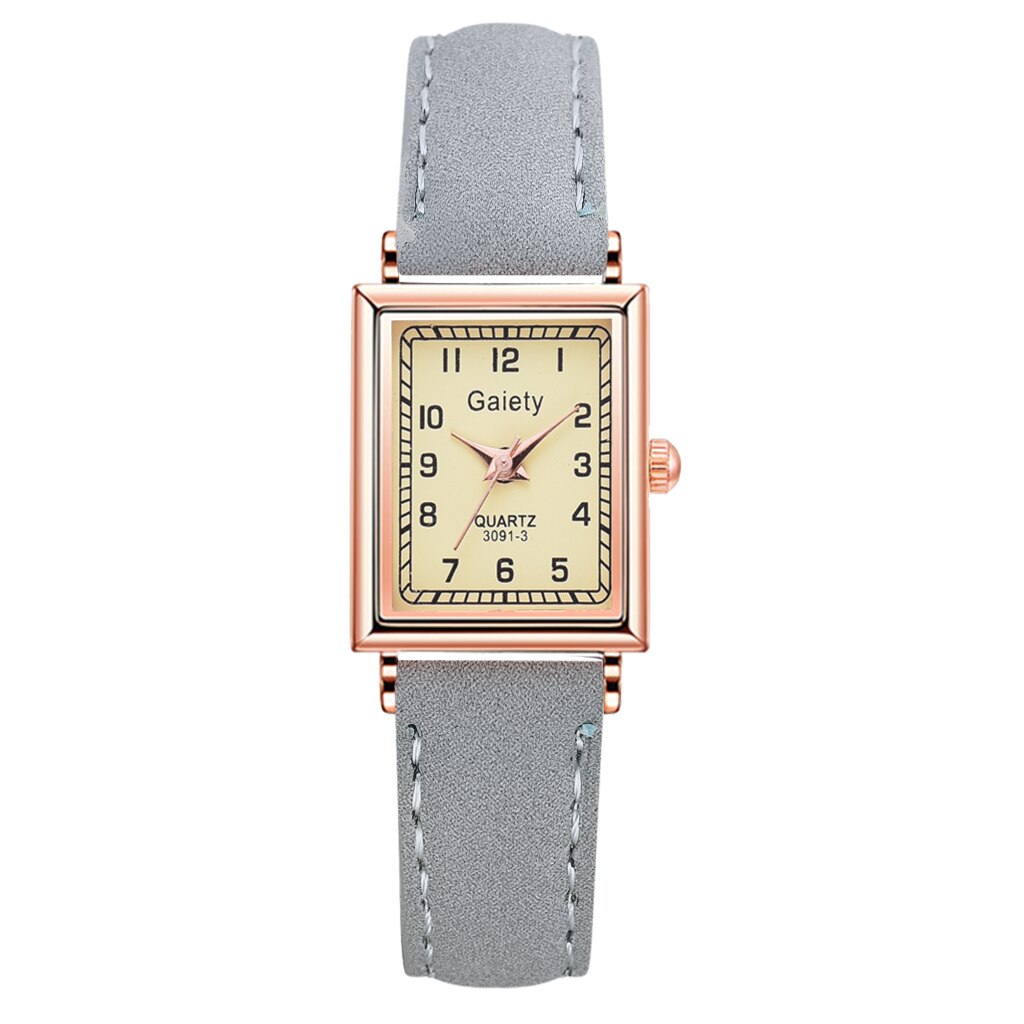 2PCS /Set Women Leather Belt Dress Quartz Clock Square Dial Sport Casual Bracelet Ladies Wrist Watch Relogio Reloj Mujer: Blue