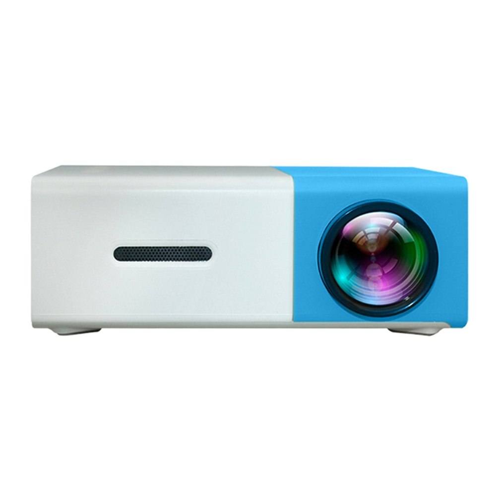 Blue White Color Home Mini-Projector 1080P YG300 Led Projection Multiple Device Connections HD Entertainment Portable